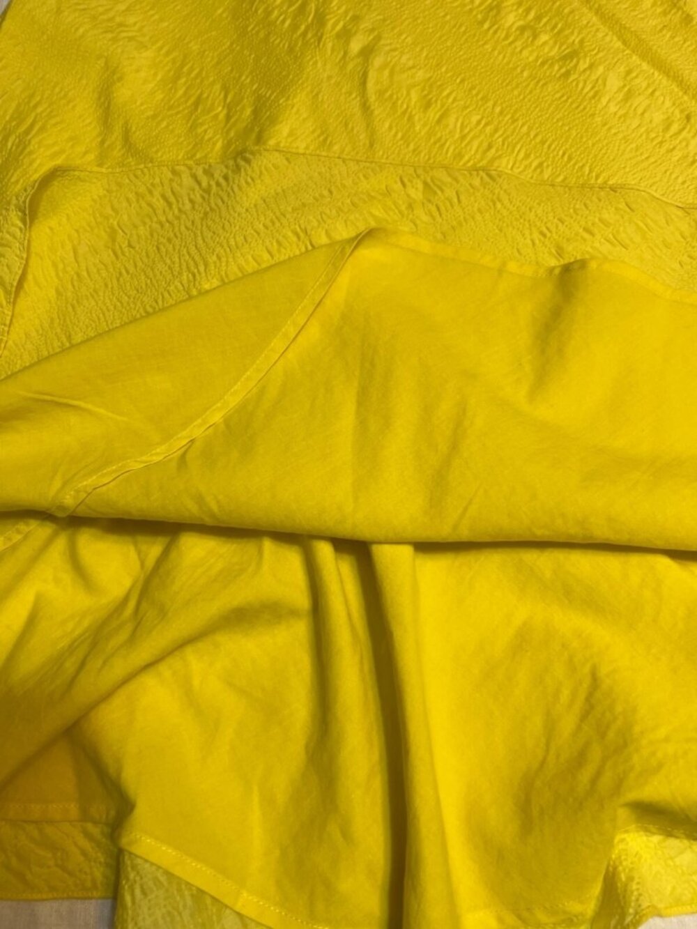 J.Crew Yellow Seersucker Strapless Dress 12P Cotton Summer Sundress Excellent - Picture 8 of 8